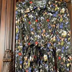 The Vampire’s Wife Penitent Silk Blouse in Liberty of London Heidi  Print